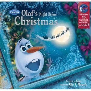 Frozen Olaf's Night Before Christmas Book & CD -- Disney Books